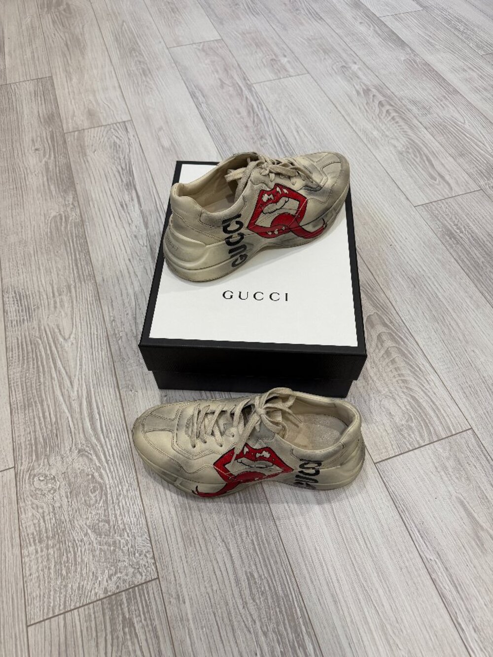 Gucci Rhyton Mouth Chunky Men Sneaker with Box and Dust Covers Size 9 1/2